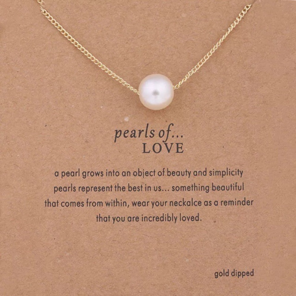 ‼️3/$30 Boho Pearls of Love Gold Pearl Necklace